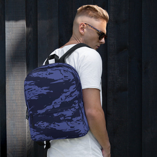 Black OPS Blue Tiger Stripe CAMO Backpack