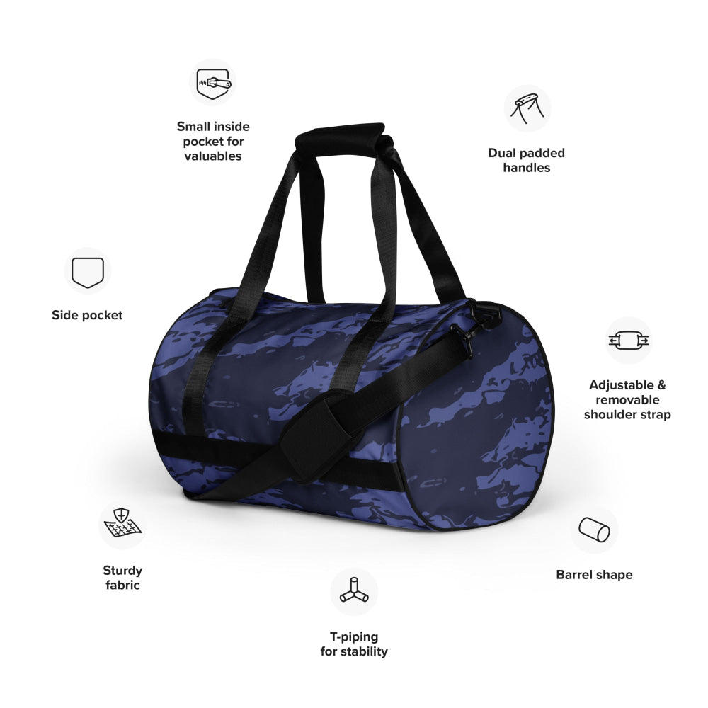 Black OPS Blue Tiger Stripe CAMO gym bag - Gym Bag