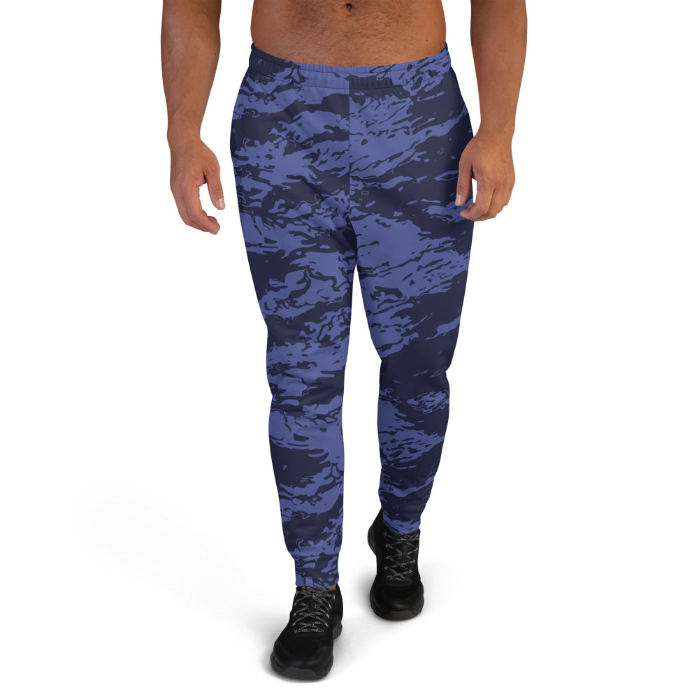 Black OPS Blue Tiger Stripe CAMO Men’s Joggers - Mens