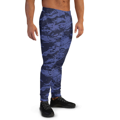 Black OPS Blue Tiger Stripe CAMO Men’s Joggers - Mens