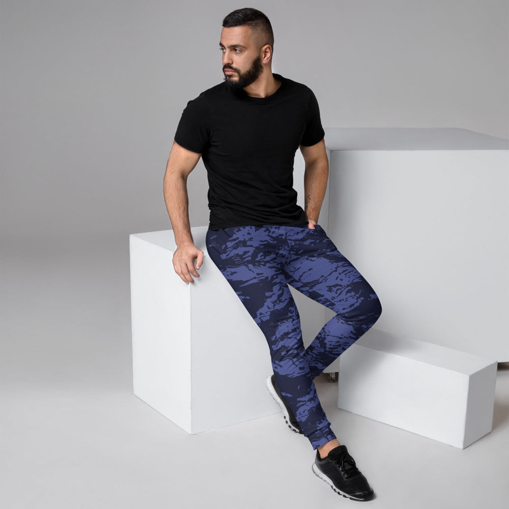 Black OPS Blue Tiger Stripe CAMO Men’s Joggers - XS - Mens