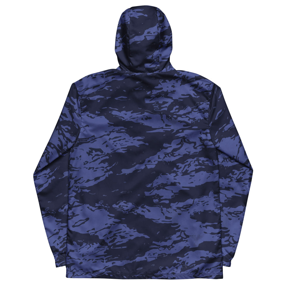 Black OPS Blue Tiger Stripe CAMO Men’s windbreaker - Mens Windbreaker