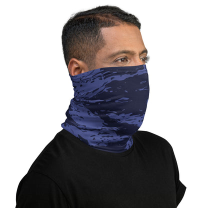 Black OPS Blue Tiger Stripe CAMO Neck Gaiter