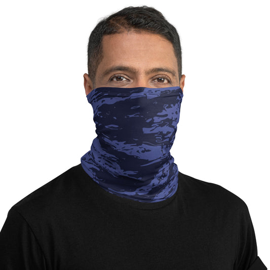 Black OPS Blue Tiger Stripe CAMO Neck Gaiter