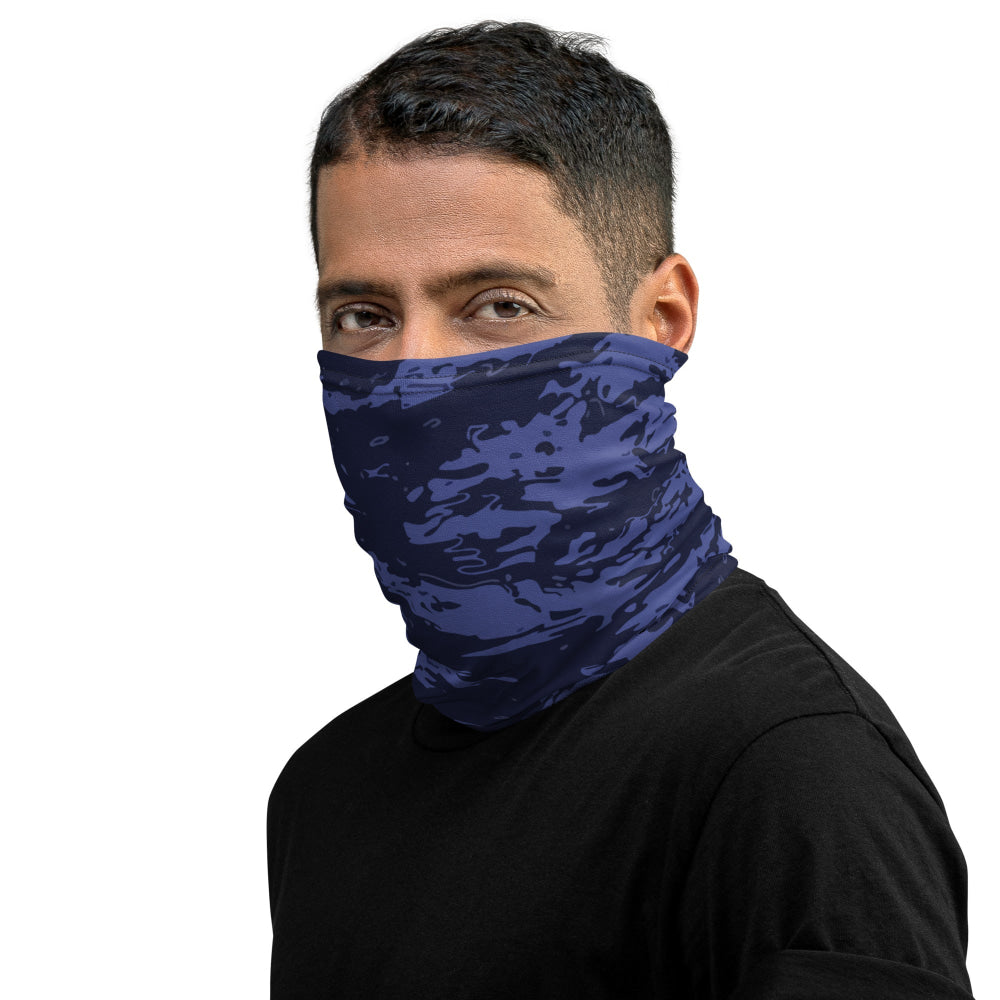 Black OPS Blue Tiger Stripe CAMO Neck Gaiter