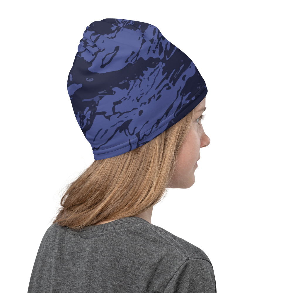 Black OPS Blue Tiger Stripe CAMO Neck Gaiter