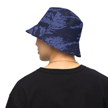 Black OPS Blue Tiger Stripe CAMO Reversible bucket hat - S/M - Bucket Hat