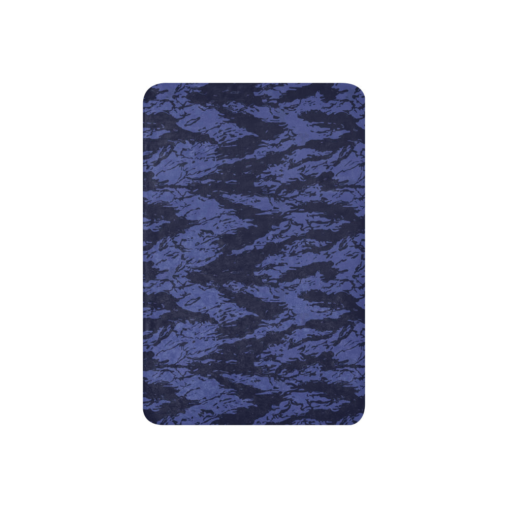 Black OPS Blue Tiger Stripe CAMO Sherpa blanket - Blanket