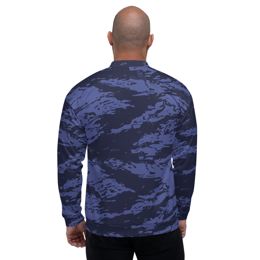 Black OPS Blue Tiger Stripe CAMO Unisex Bomber Jacket