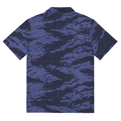 Black OPS Blue Tiger Stripe CAMO Unisex button shirt - Button Shirt