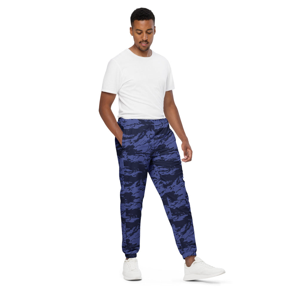 Black OPS Blue Tiger Stripe CAMO Unisex track pants - Track Pants