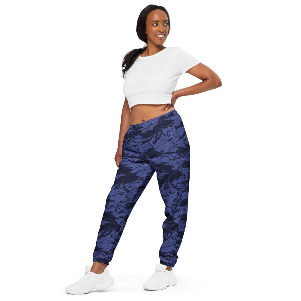 Black OPS Blue Tiger Stripe CAMO Unisex track pants - Track Pants