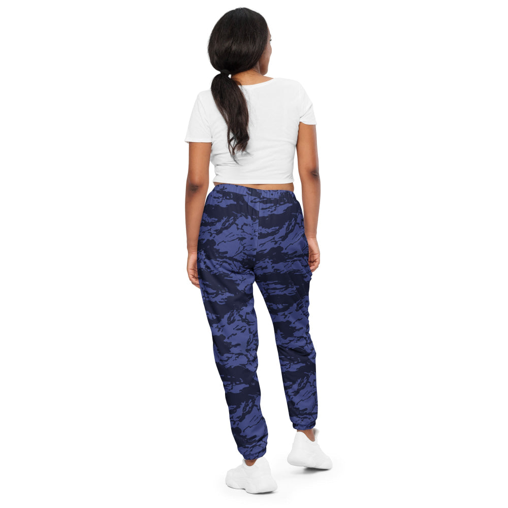 Black OPS Blue Tiger Stripe CAMO Unisex track pants - Track Pants