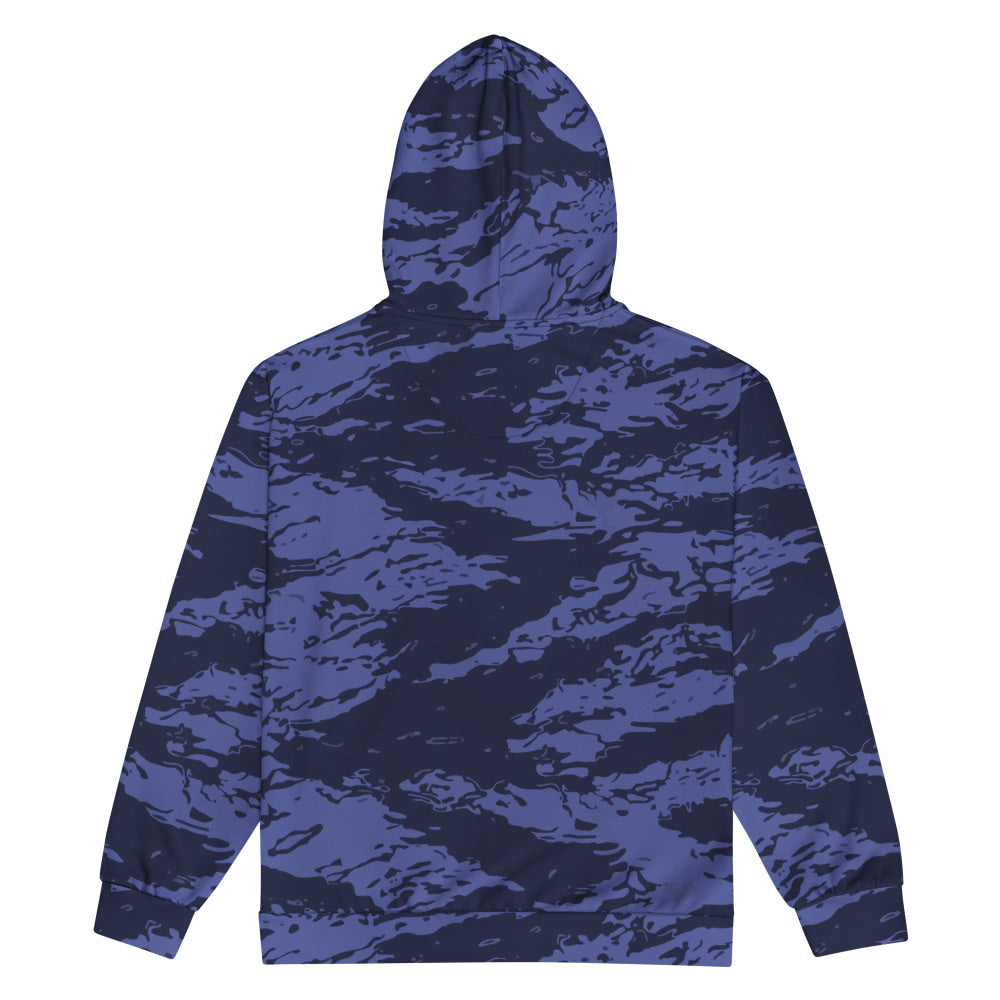 Black OPS Blue Tiger Stripe CAMO Unisex zip hoodie - Zip Hoodie