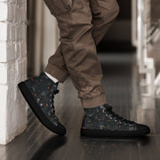 Digital Ember CAMO Mens High-Top Canvas Shoes - Black / 5