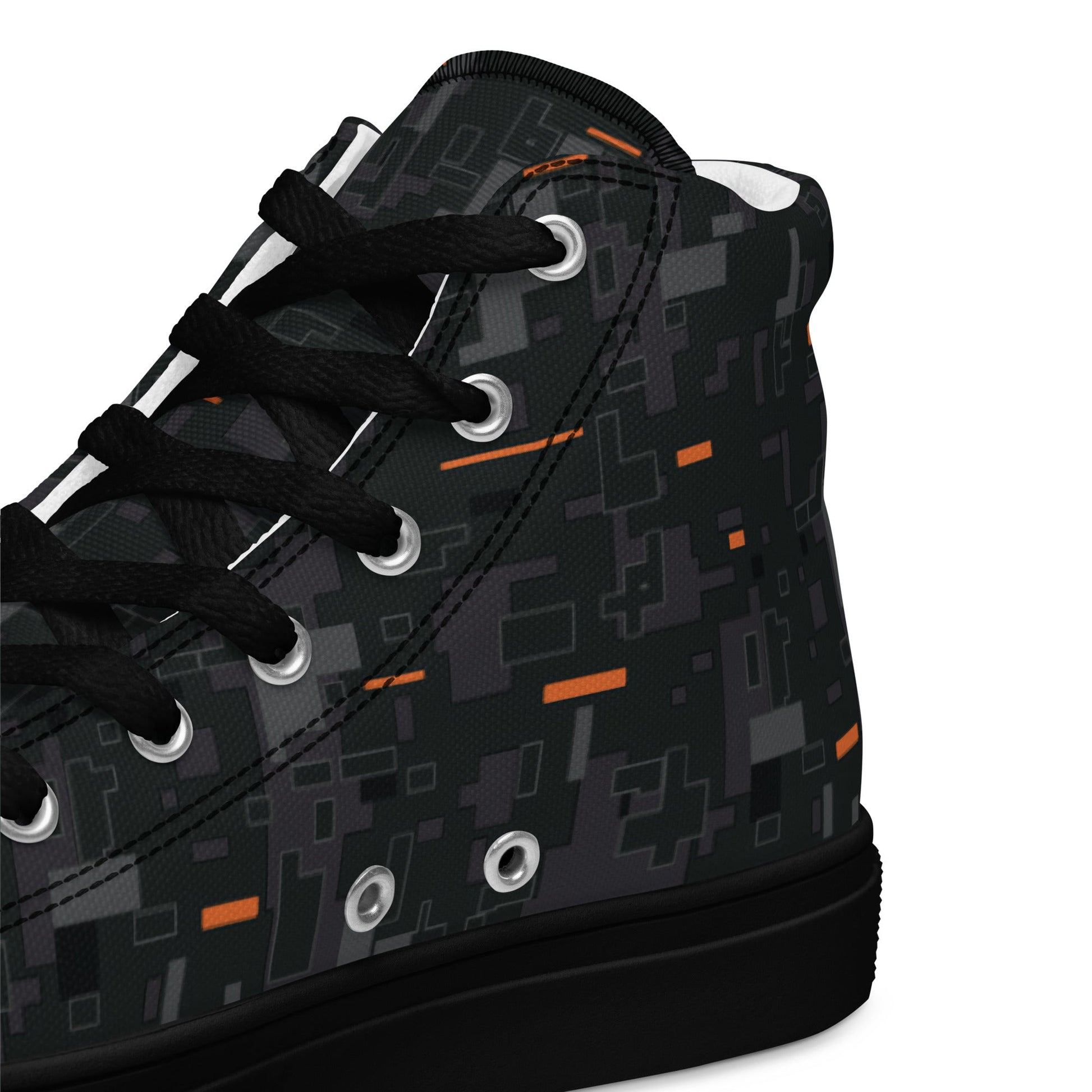 Black OPS CE Digital CAMO Mens high top canvas shoes - High Top Canvas Shoes