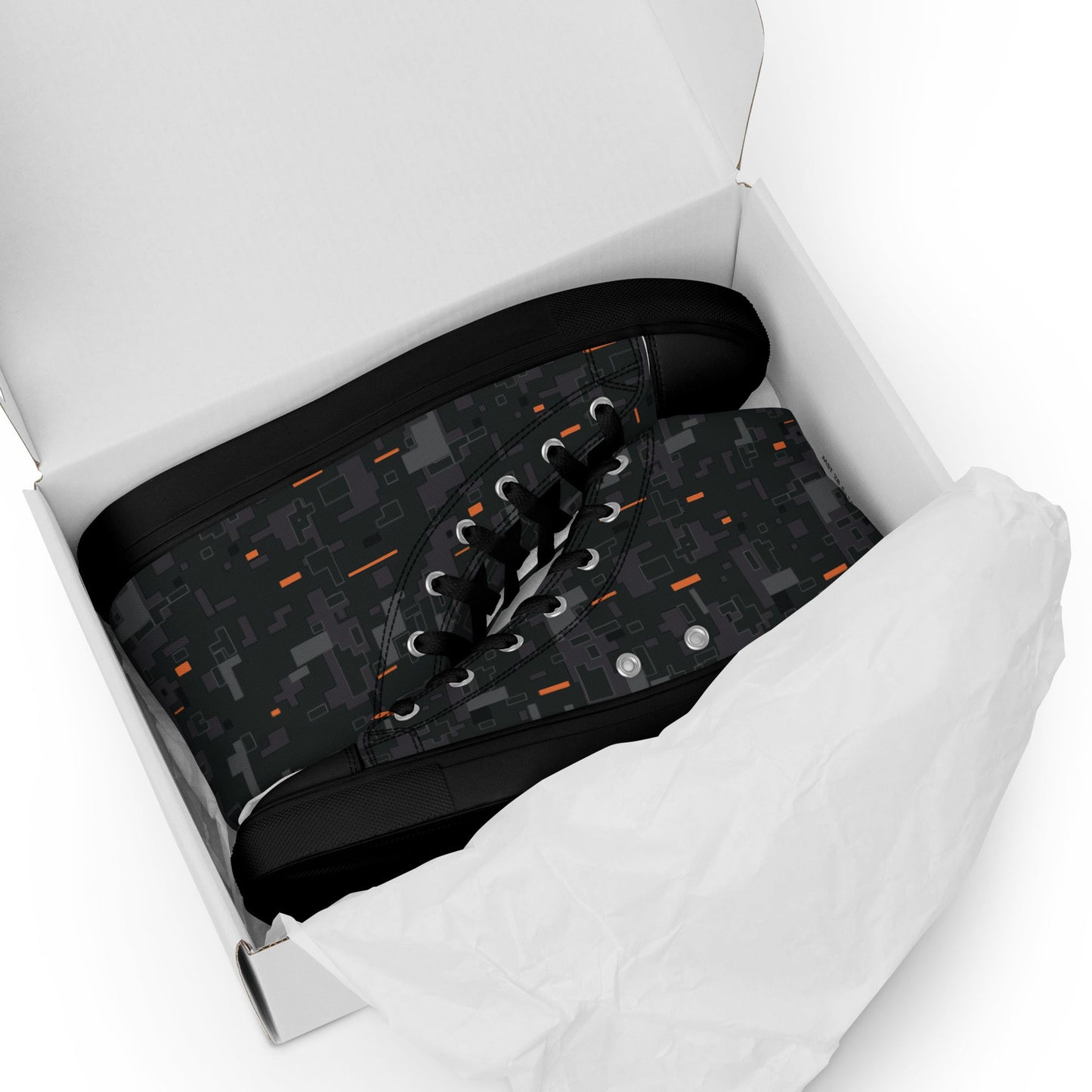 Black OPS CE Digital CAMO Mens high top canvas shoes - High Top Canvas Shoes