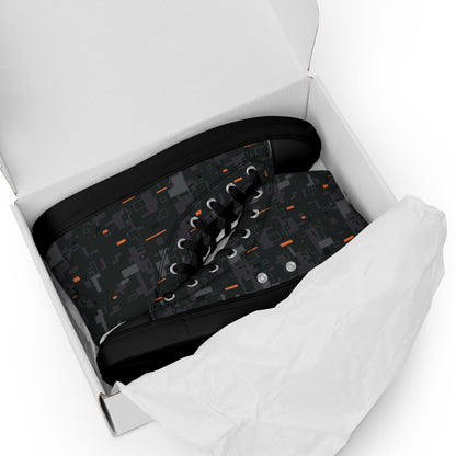 Black OPS CE Digital CAMO Mens high top canvas shoes - High Top Canvas Shoes