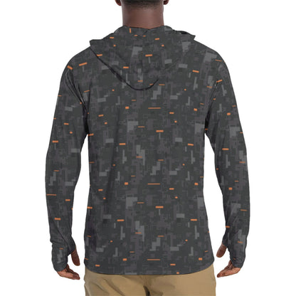 Black OPS CE Digital CAMO Mens Sunscreen Sports Hoodie With Thumb Holes - Hoodies