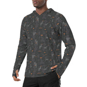 Digital Ember CAMO Mens Sunscreen Sports Hoodie With Thumb Holes - S / White