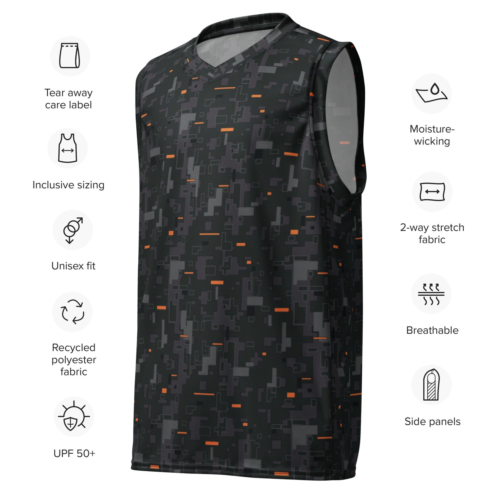 Black OPS CE Digital CAMO unisex basketball jersey Basketball Jerseys