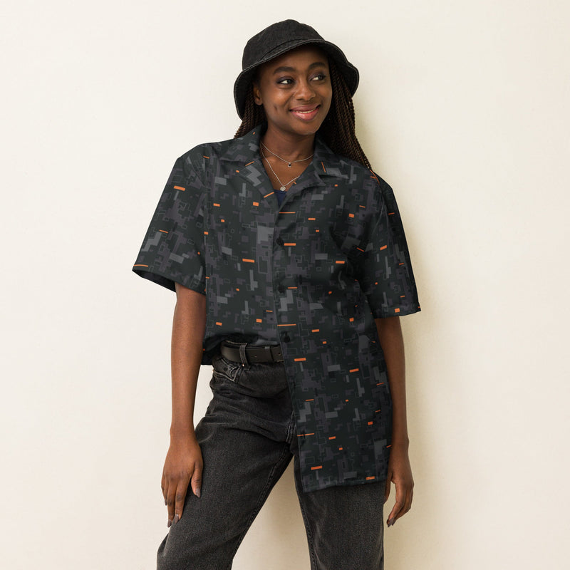 Digital Ember CAMO Unisex Short-Sleeve Button Shirt - Button-Up