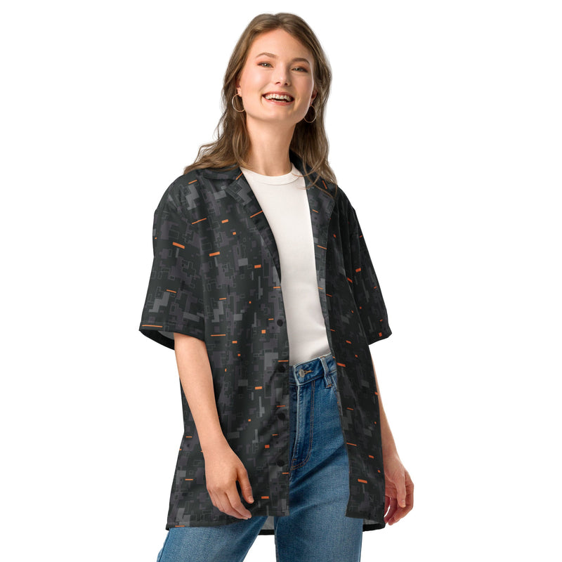 Digital Ember CAMO Unisex Short-Sleeve Button Shirt - Button-Up