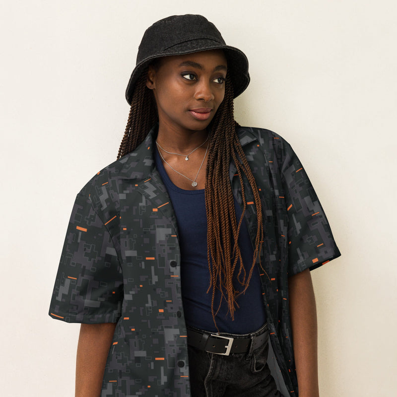 Digital Ember CAMO Unisex Short-Sleeve Button Shirt - Button-Up