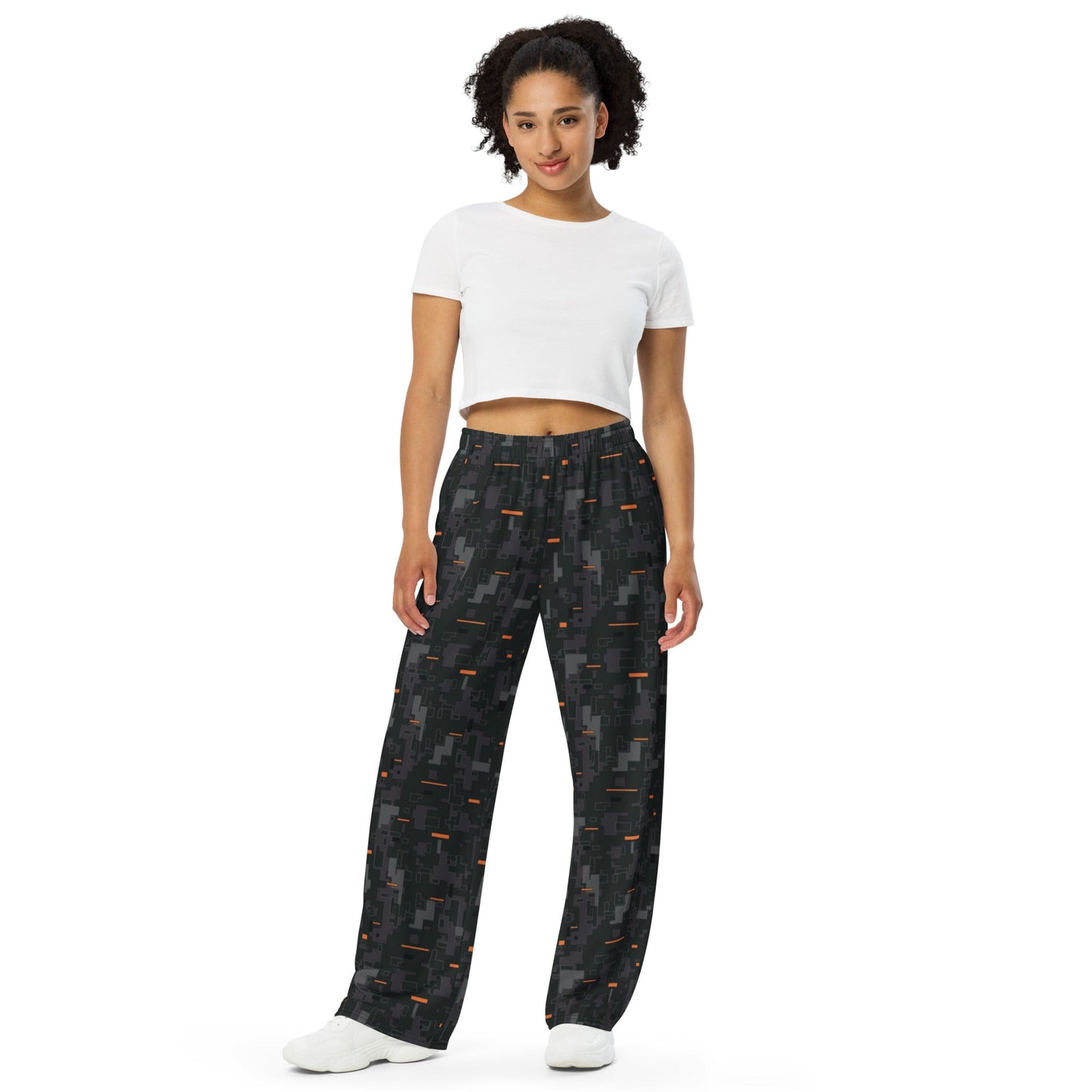 Black OPS CE Digital CAMO unisex wide leg pants Wide Pants