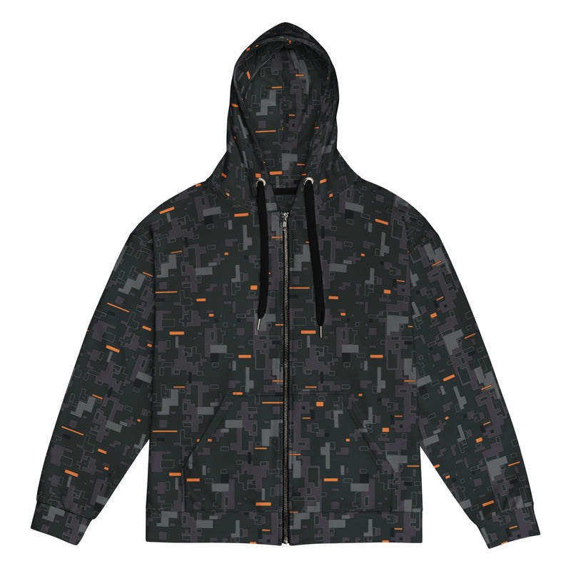 Digital Ember CAMO Unisex Zip Hoodie - 2XS