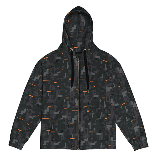 Digital Ember CAMO Unisex Zip Hoodie - 2XS