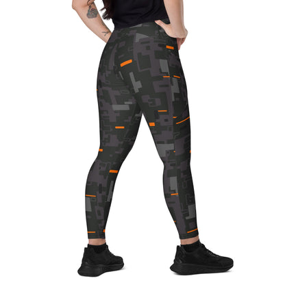 Black OPS Collectors Edition (CE) Digital CAMO Leggings with pockets - 2XS - Womens With Pockets