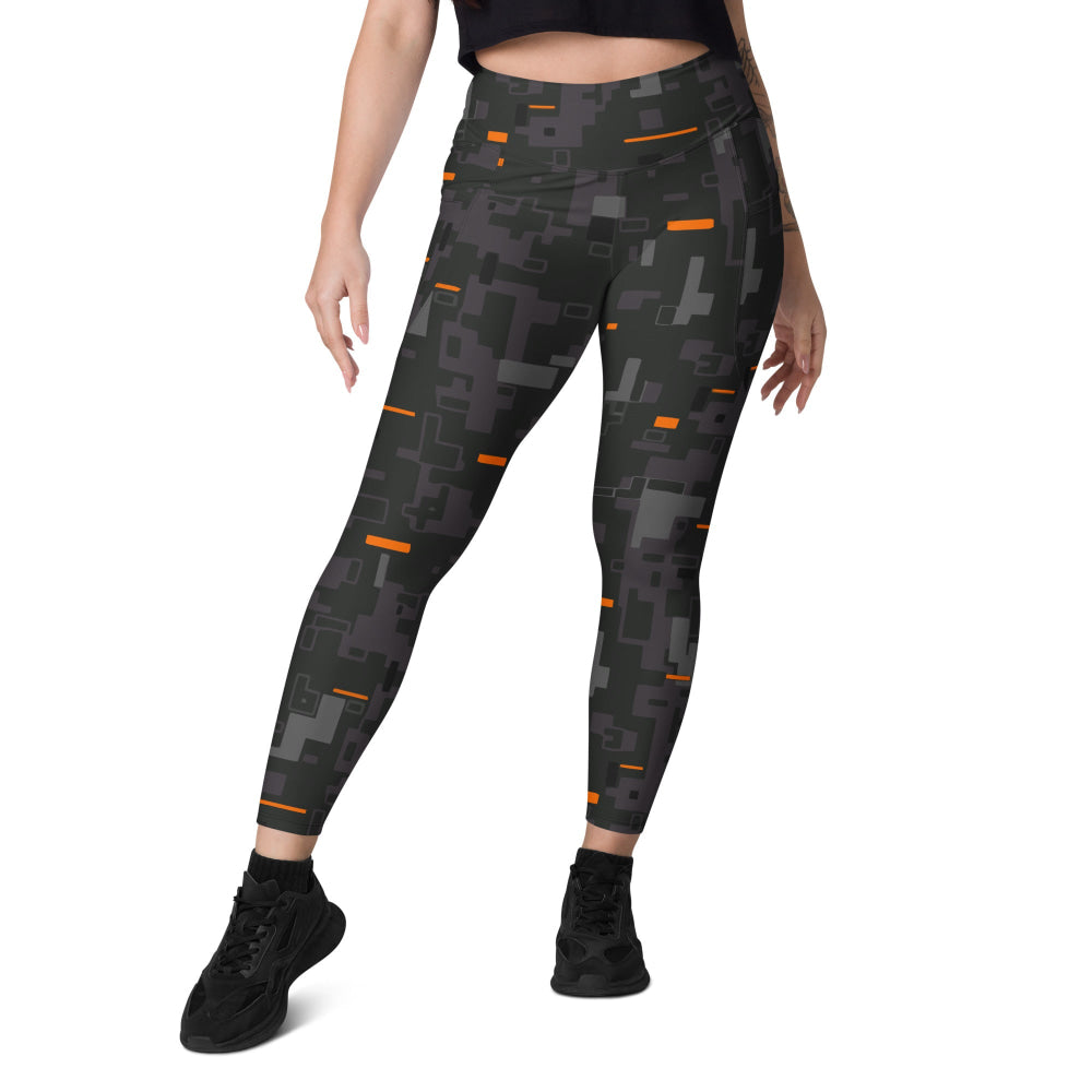 Black OPS Collectors Edition (CE) Digital CAMO Leggings with pockets - Womens With Pockets