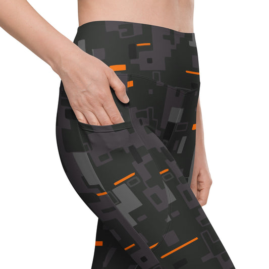 Black OPS Collectors Edition (CE) Digital CAMO Leggings with pockets - Womens With Pockets