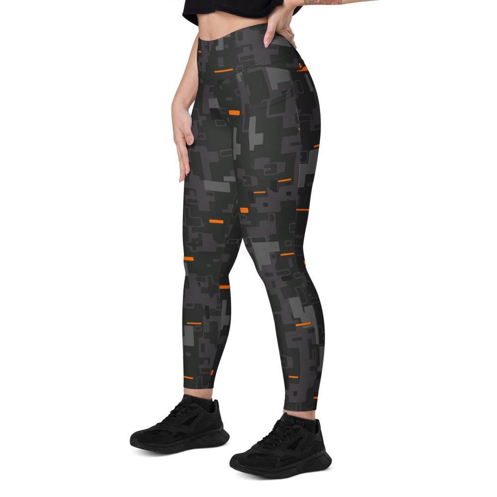 Black OPS Collectors Edition (CE) Digital CAMO Leggings with pockets - Womens With Pockets