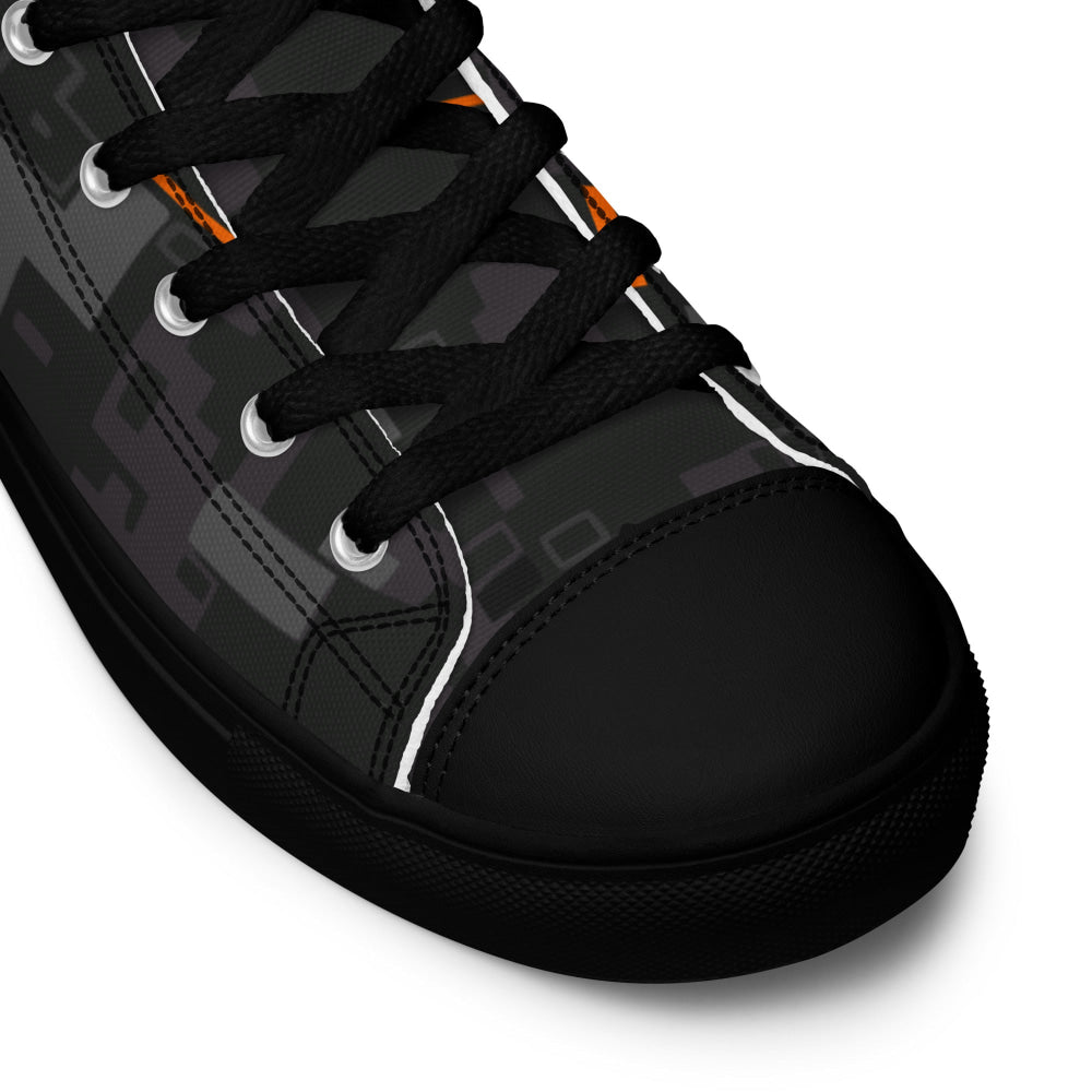 Black OPS Collectors Edition (CE) Digital CAMO Men’s high top canvas shoes - Mens High Top Canvas Shoes