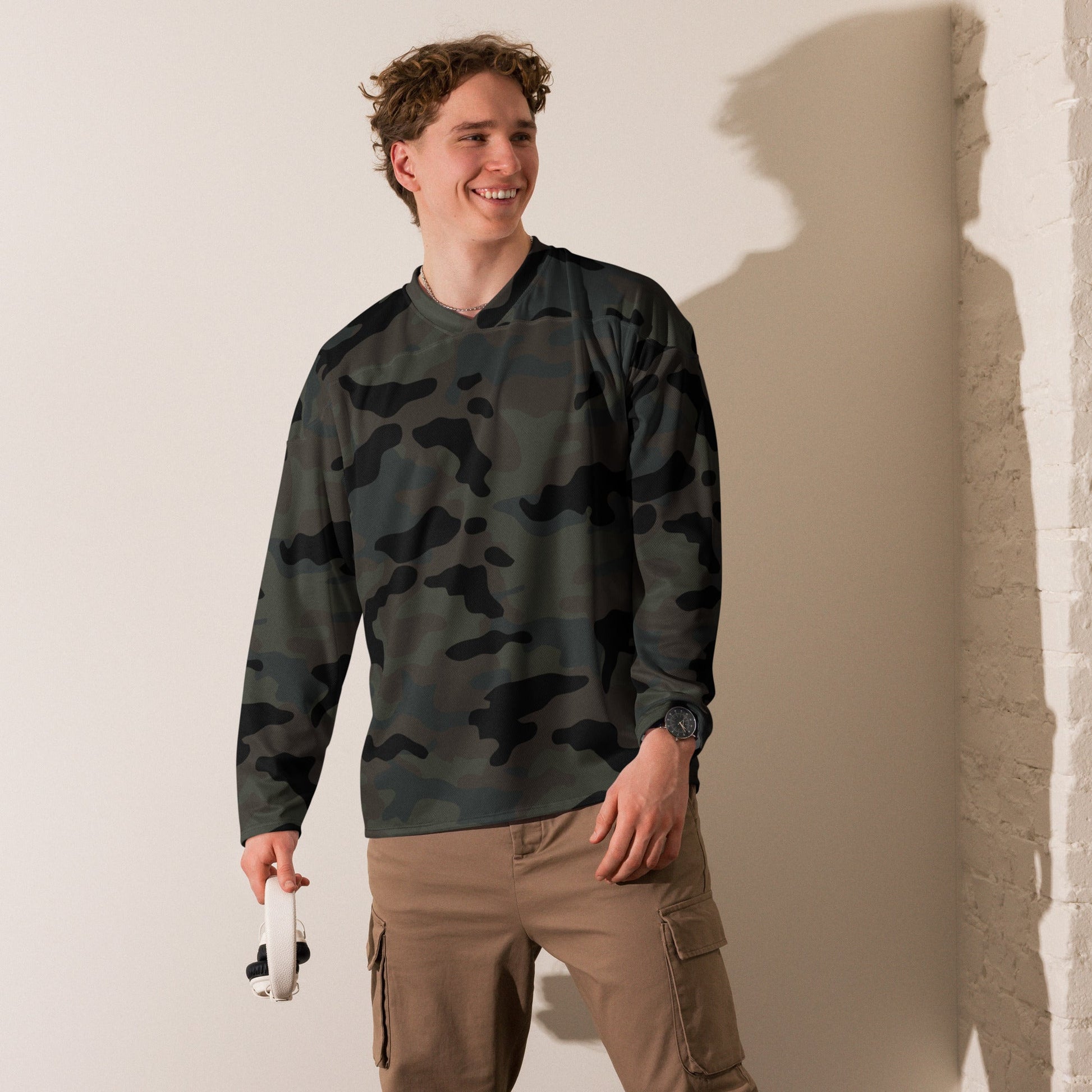 Black OPS Covert CAMO hockey fan jersey Hockey Jerseys