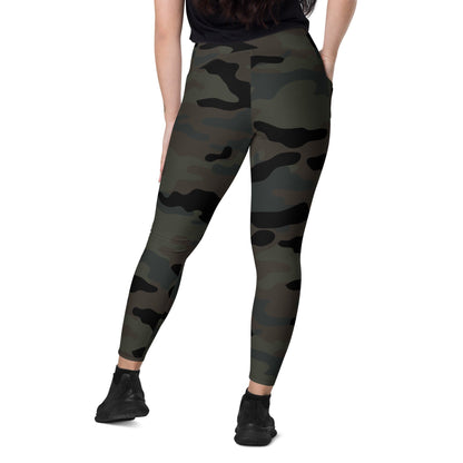 Black OPS Covert CAMO Leggings with pockets - Womens With Pockets