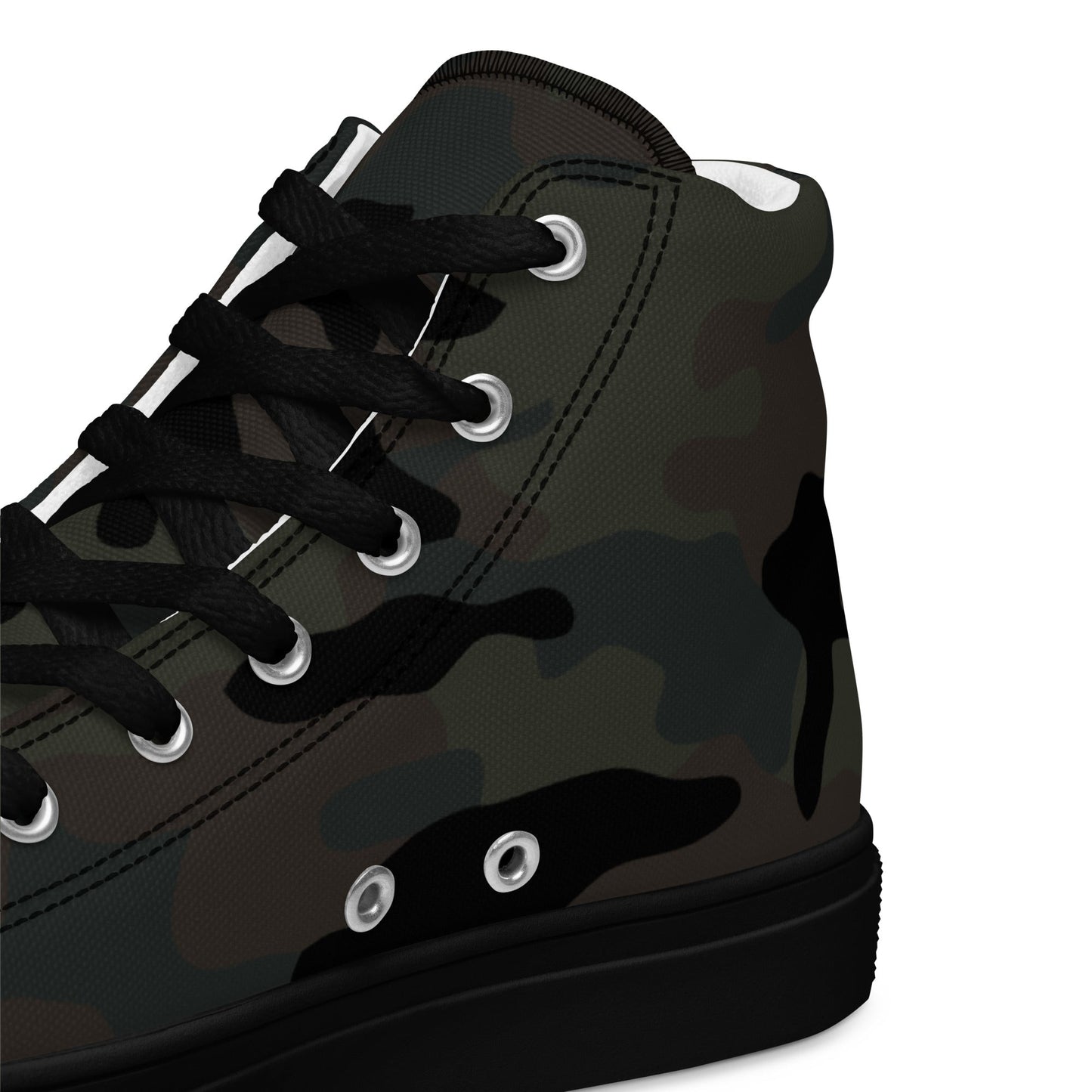 Black OPS Covert CAMO Mens high top canvas shoes - High Top Canvas Shoes