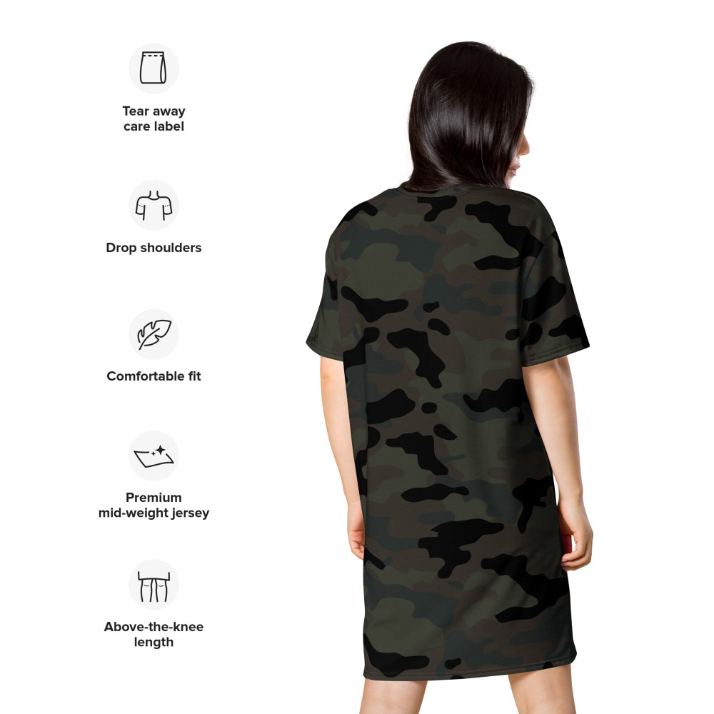 Black OPS Covert CAMO T-shirt dress - Womens T-Shirt Dress