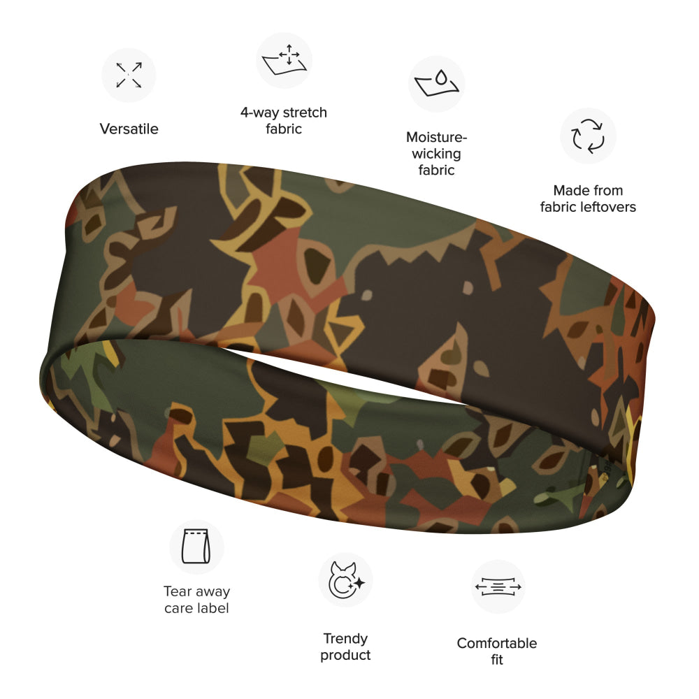 Black OPS Flecktarn Fractal Autumn CAMO Headband - M