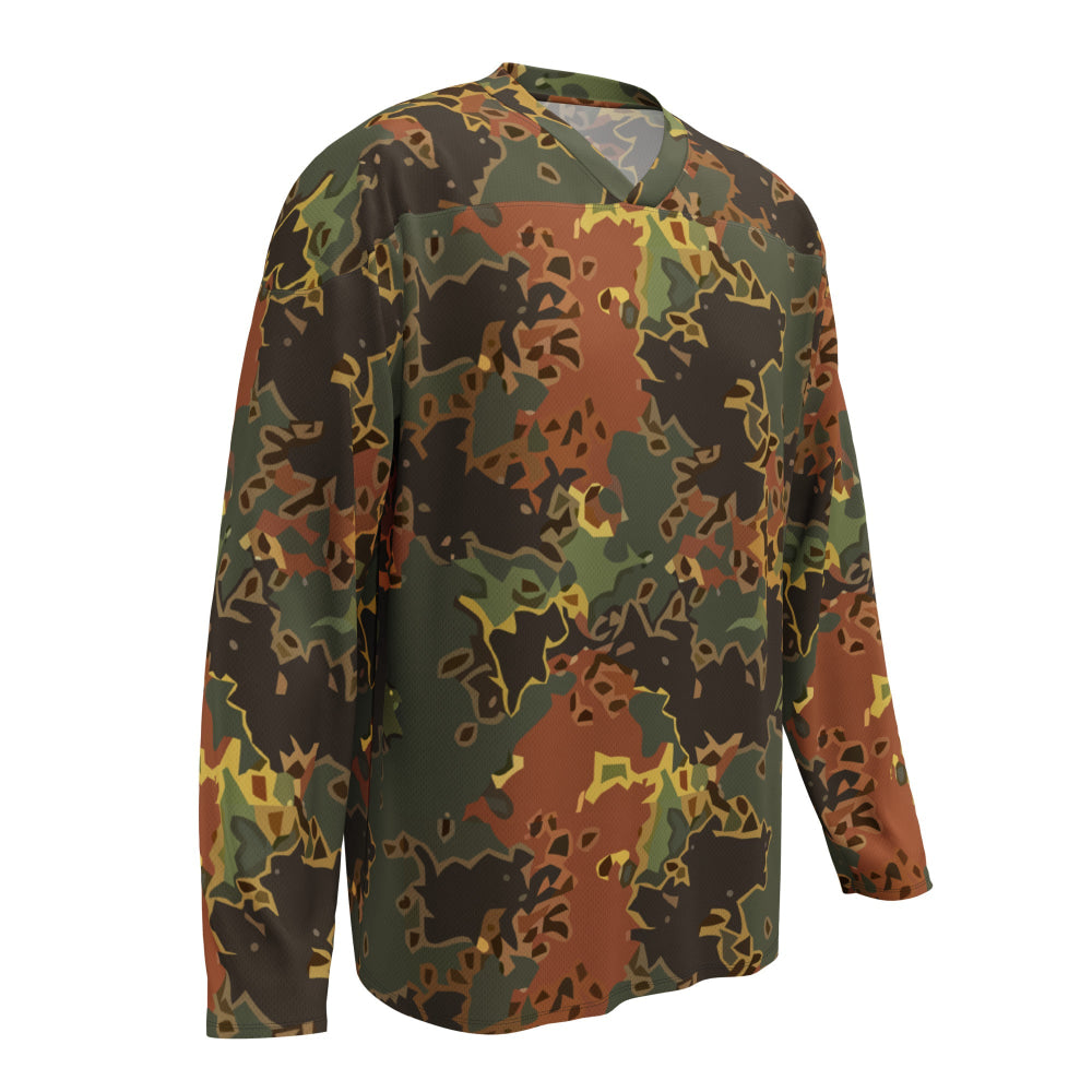 Black OPS Flecktarn Fractal Autumn CAMO hockey fan jersey - Unisex Hockey Fan Jersey