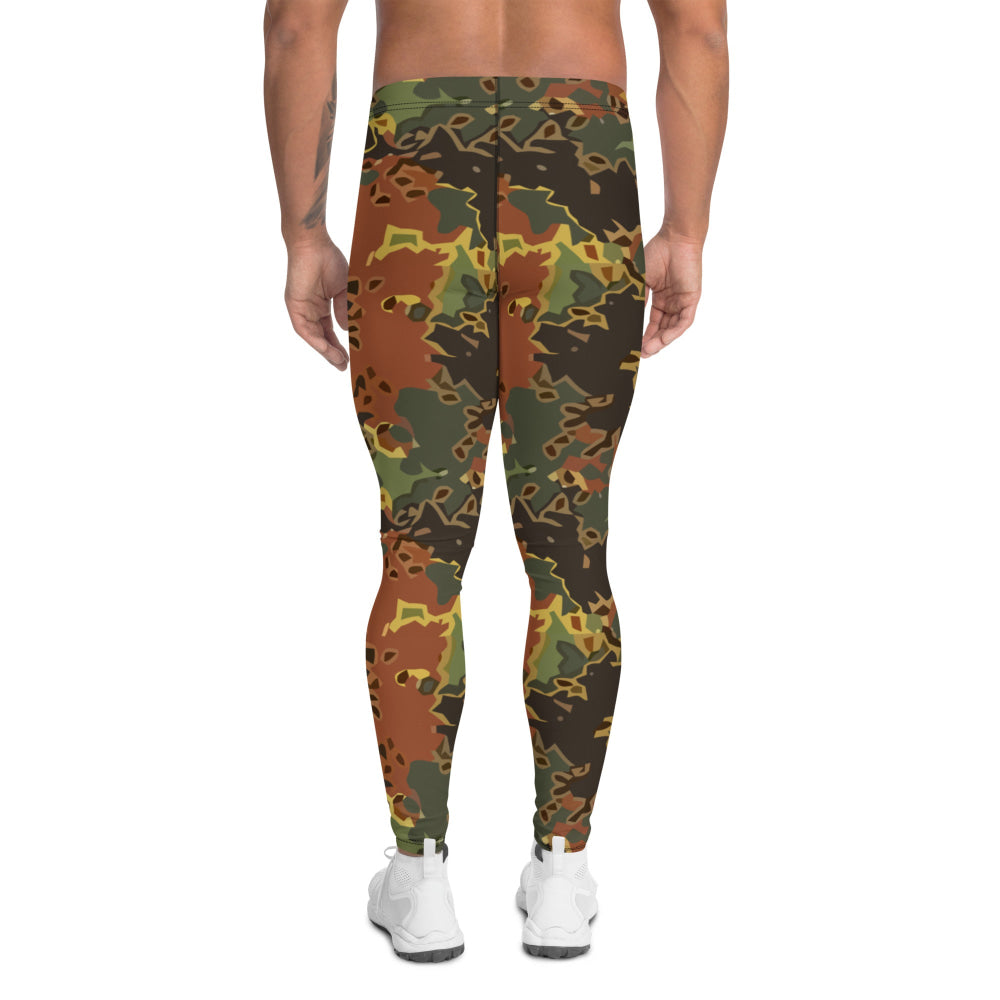 Black OPS Flecktarn Fractal Autumn CAMO Men’s Leggings - Mens