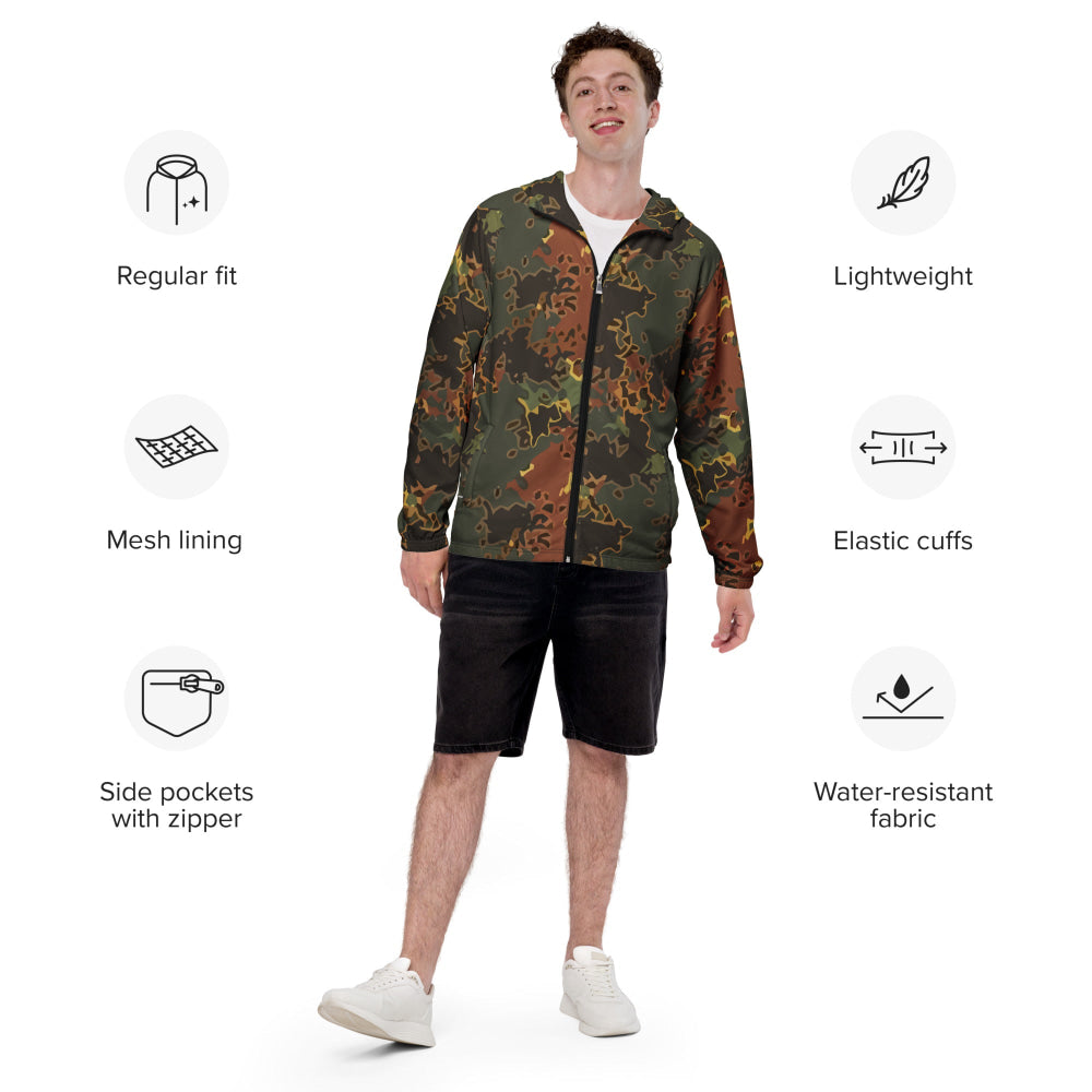 Black OPS Flecktarn Fractal Autumn CAMO Men’s windbreaker - Mens Windbreaker