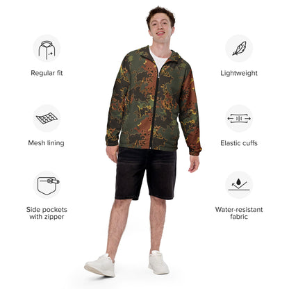 Black OPS Flecktarn Fractal Autumn CAMO Men’s windbreaker - Mens Windbreaker