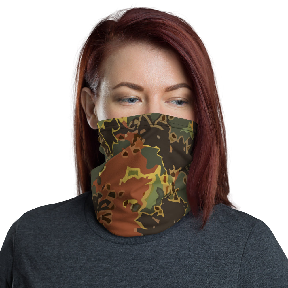 Black OPS Flecktarn Fractal Autumn CAMO Neck Gaiter