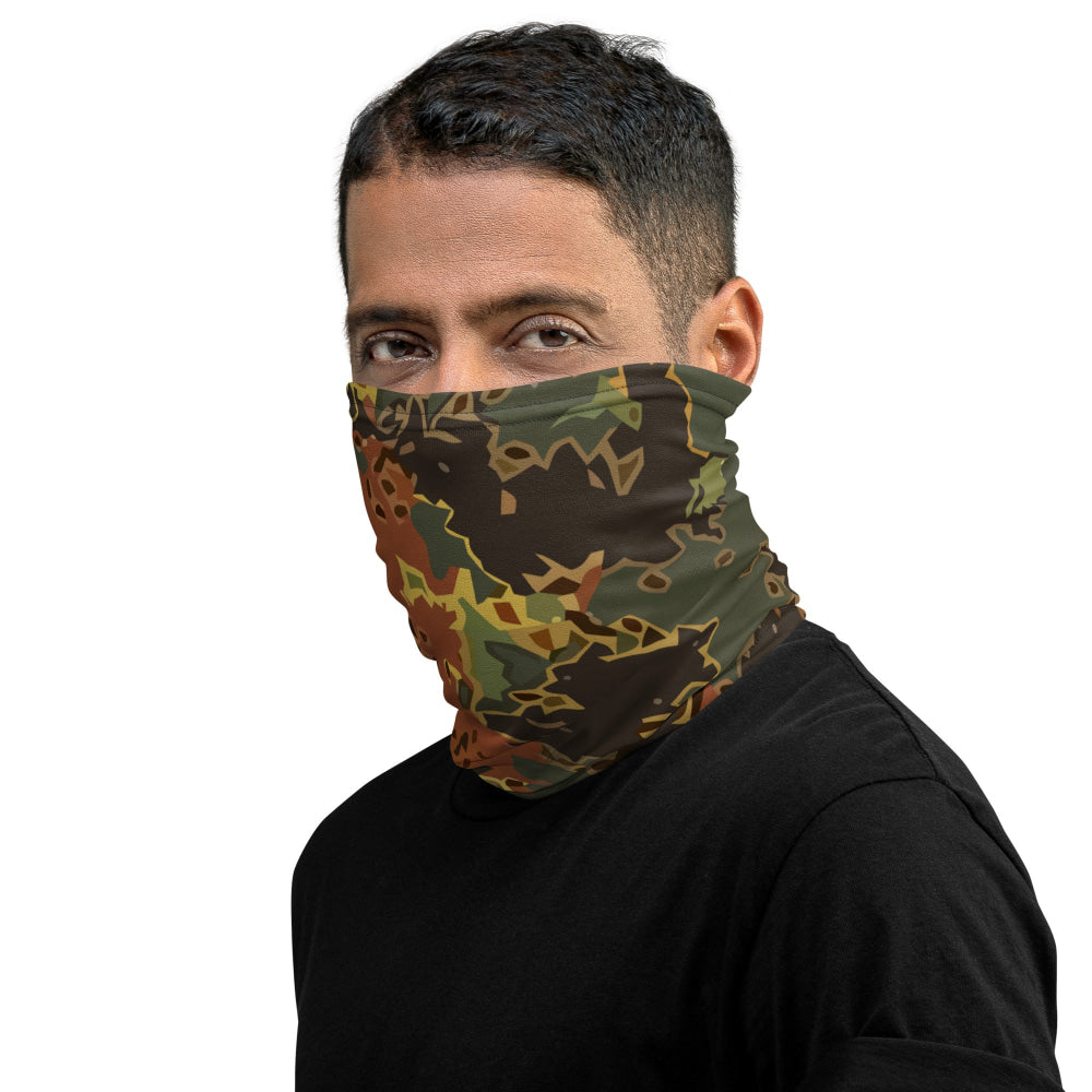 Black OPS Flecktarn Fractal Autumn CAMO Neck Gaiter