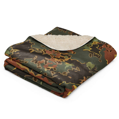 Black OPS Flecktarn Fractal Autumn CAMO Sherpa blanket - Blanket