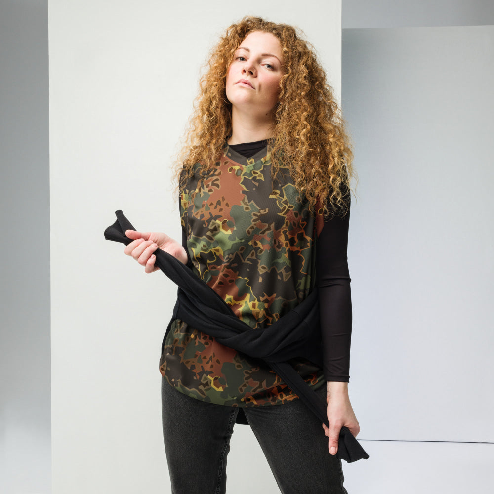 Black OPS Flecktarn Fractal Autumn CAMO unisex basketball jersey - Unisex Basketball Jersey