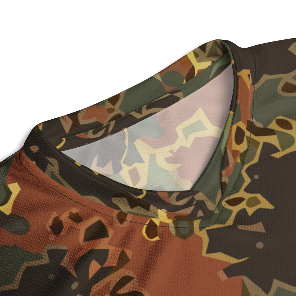 Black OPS Flecktarn Fractal Autumn CAMO unisex sports jersey - Unisex Sports Jersey